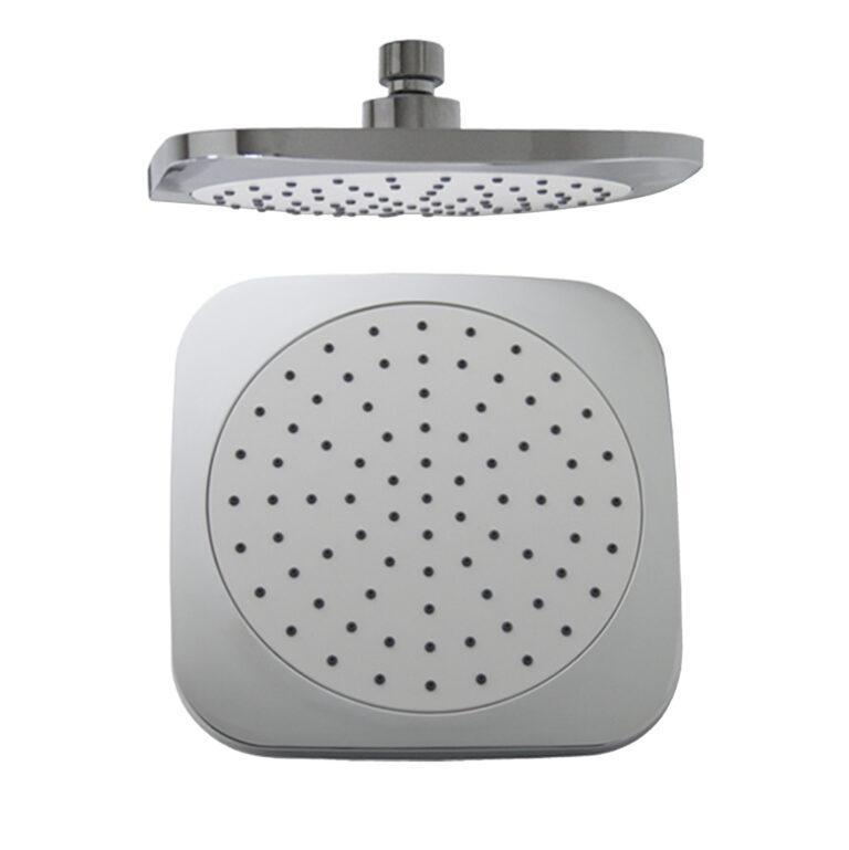 FSS-52608-8-Overhead-Shower-White-Round-Chrome-Back-ABS