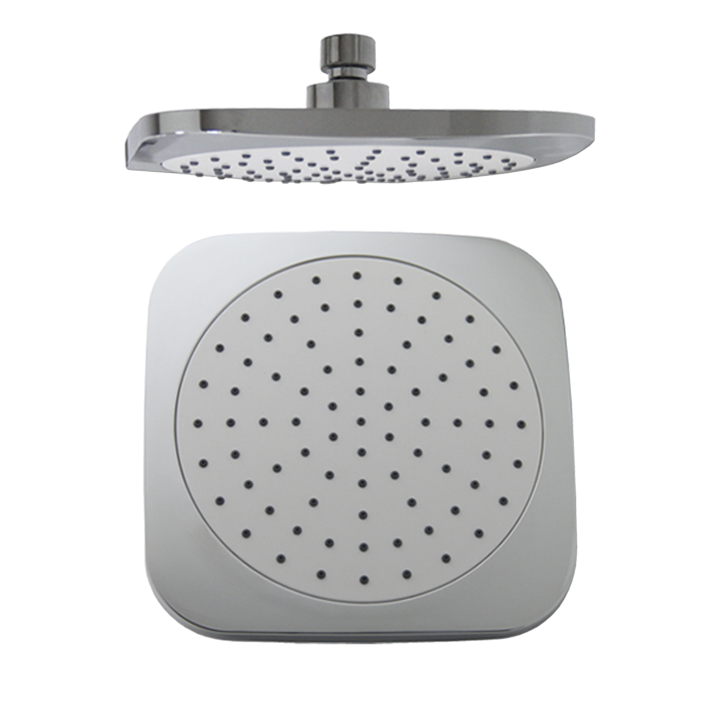 FSS-52608-8-Overhead-Shower-White-Round-Chrome-Back-ABS