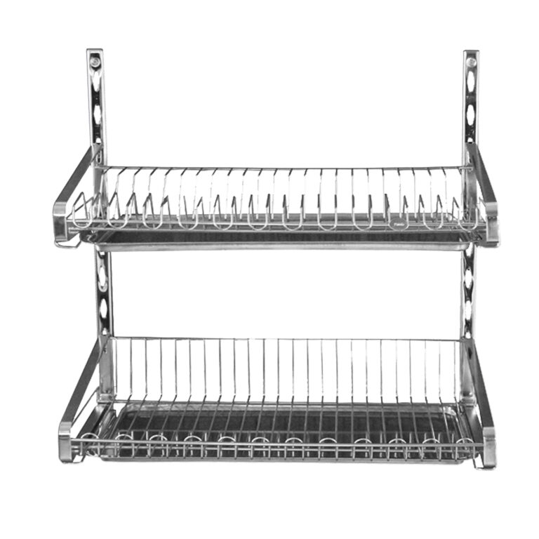 FT-9666-26-inches-2-Tiers-Wireware-Multi-Purpose-Rack-2x-Stainless-Steel-Drip-Trays